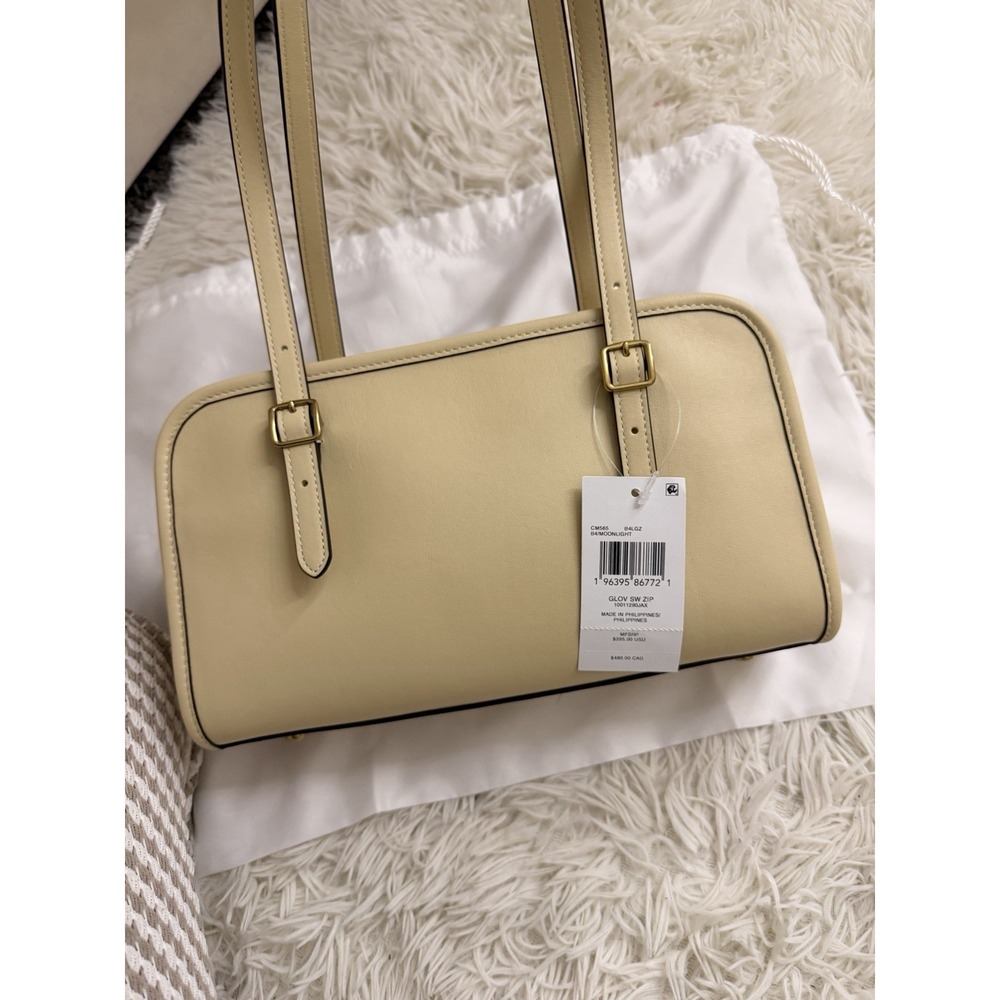COACH Swing Zip Buckle Detail Satchel Bag in Moon Light Retail $395 - Picture 6 of 9